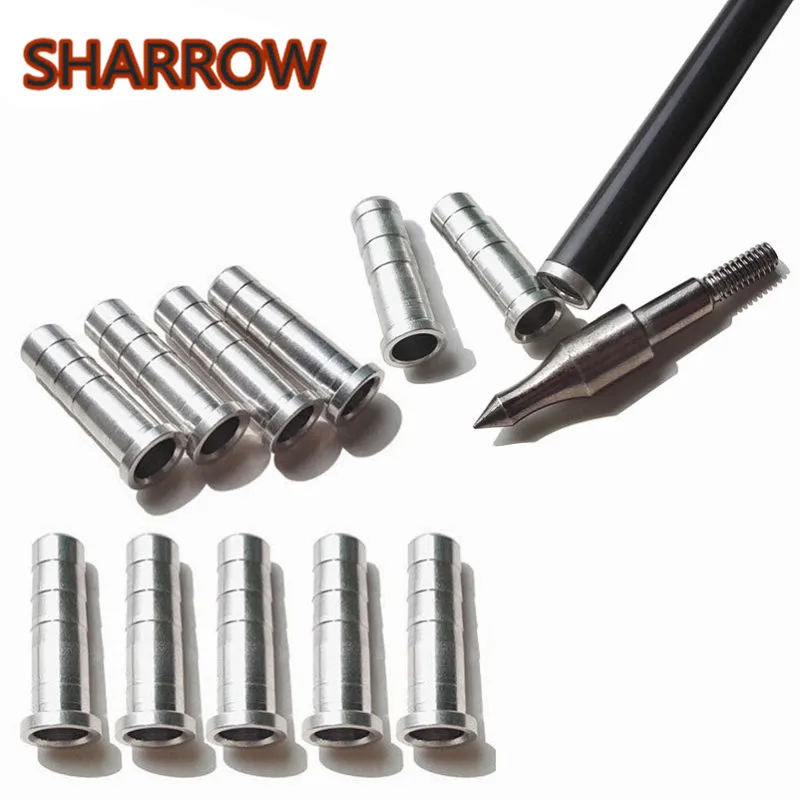 

50/100Pcs Archery Arrow Inserts Aluminum Fit ID6.0mm 6.2mm Arrow Shaft DIY Tools Arrow Insert For Hunting Shooting Accessories