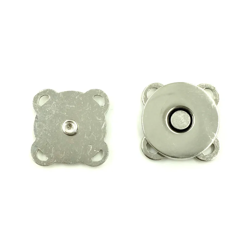 10Pcs Silver Tone Plum Blossom Shape Purse Handbag Closure Magnetic Clasps Fermoirs 19x19mm