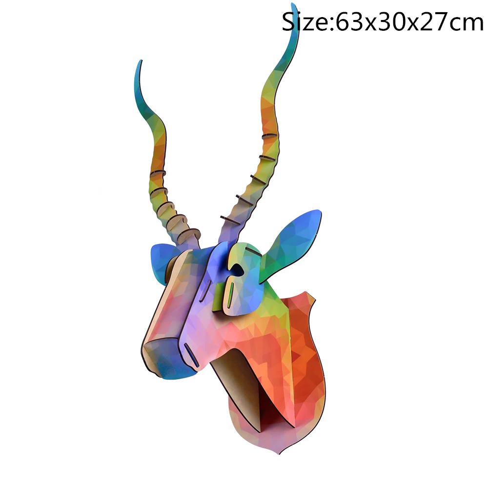 3d голова животного настенное крепление олень/единорог/голова носорога