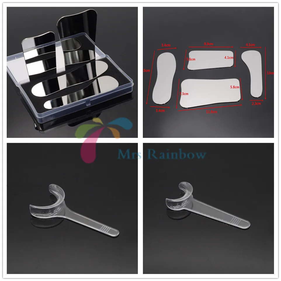 Espelhos de Aço Pces Dental Ortodôntico Refletor Oral Inoxidável & 10 Boca Abridor Ferramentas Dentárias 4 –