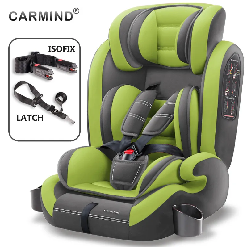 Carmind Child Car Safety Seat For 9 Months-12 Years Old With Soft Connector ISOFIX and LATCH Forward-facing Universal  Car Seats