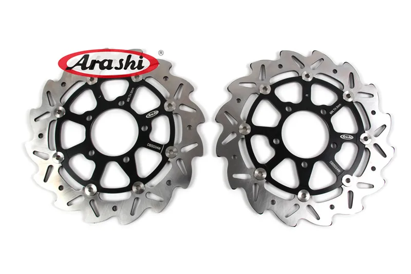Араши 1 пара для KAWASAKI ER6N ER6F 650 2006- ЧПУ передний тормозной диск тормозные диски ER-6F ER-6N 06 07 08 09, 10, 11, 12, 13, 14, 15 лет - Цвет: Black