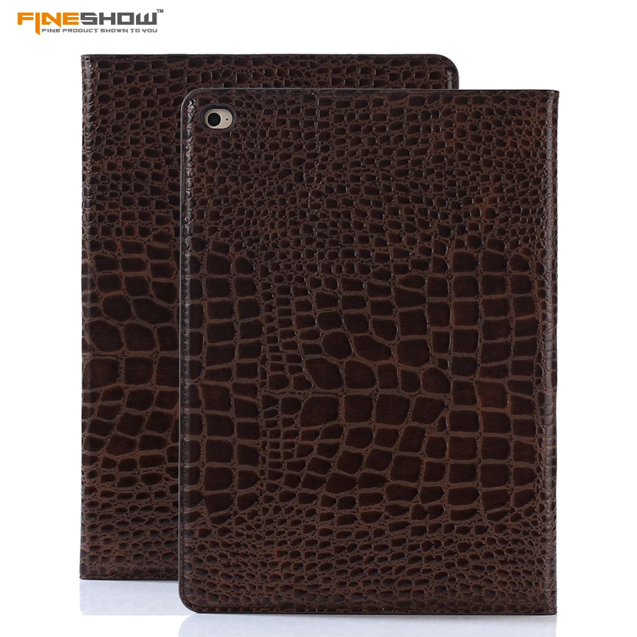 Fineshow case חכם עבור apple ipad air 2 תנין כיסוי case החכם folio stand עור ספרי עם פונקצית שינה אוטומטית/בעקבות