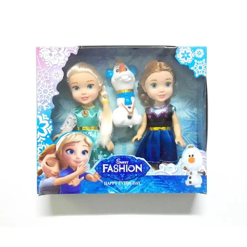 NEW Mini Princess Elsa Anna Olaf font b Baby b font Dolls Kids Cartoon font b
