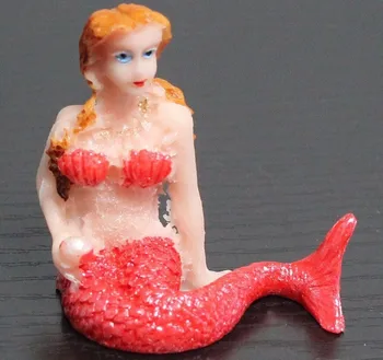 

Free Shipping cheap Mini beautiful Mermaid Aquarium Decoration bulk sale 10 pcs/lot