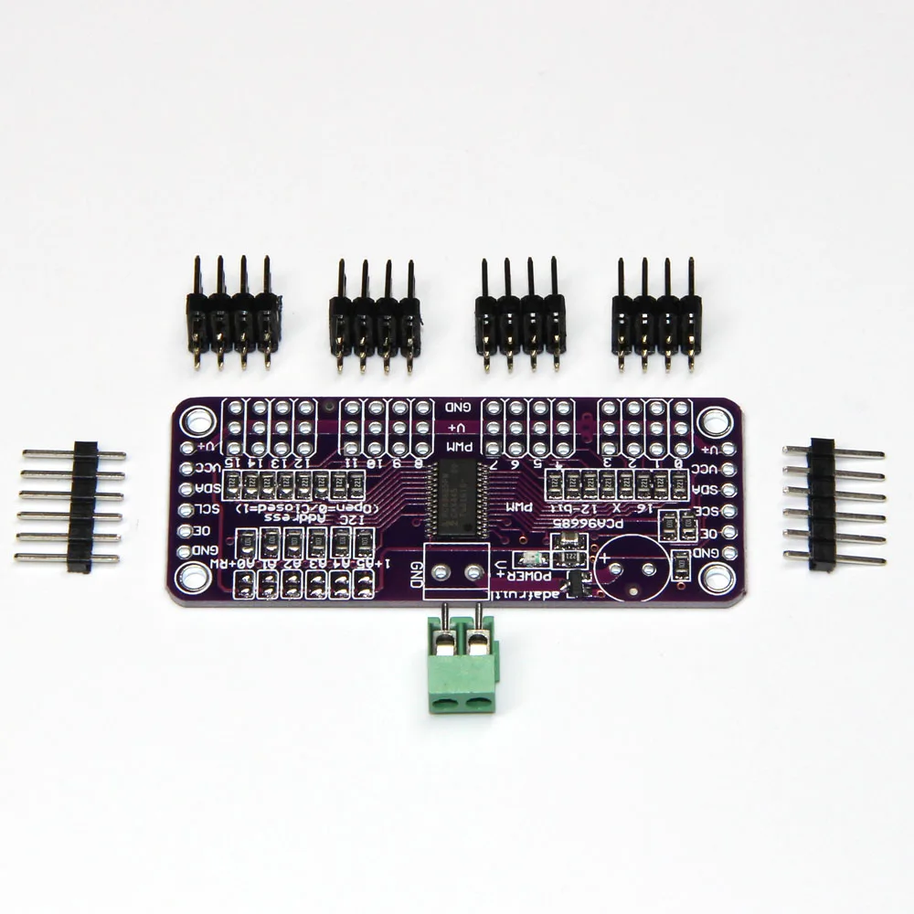 16-канальный 12-битный модуль PWM/Servo Driver-I2C интерфейс PCA9685 для arduino или Raspberry pi shield module