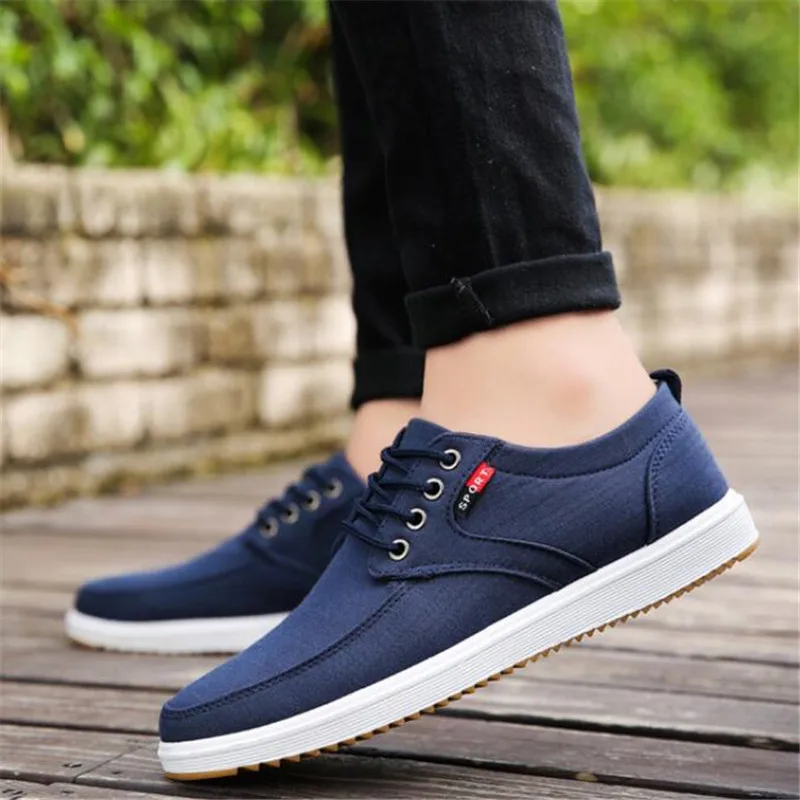 

New casual men's canvas shoes with low-top shoes, versatile cloth, wear-resistant fashion sneakers shoes 39-45
