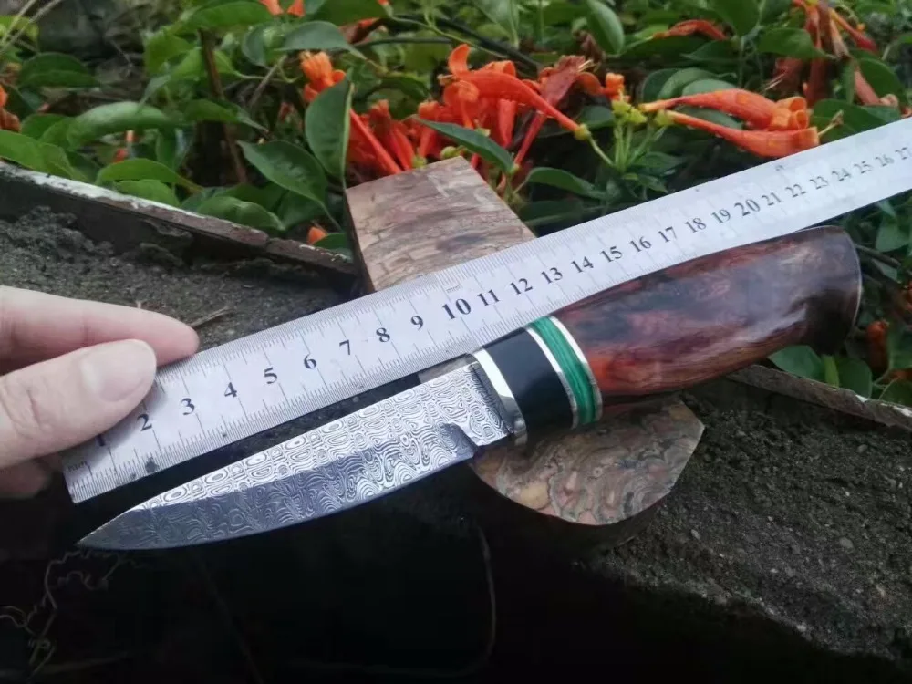 

Pure handmade collection tool Damascus steel knife Fruit a small straight High-end gift aury Nordic style tactics knife