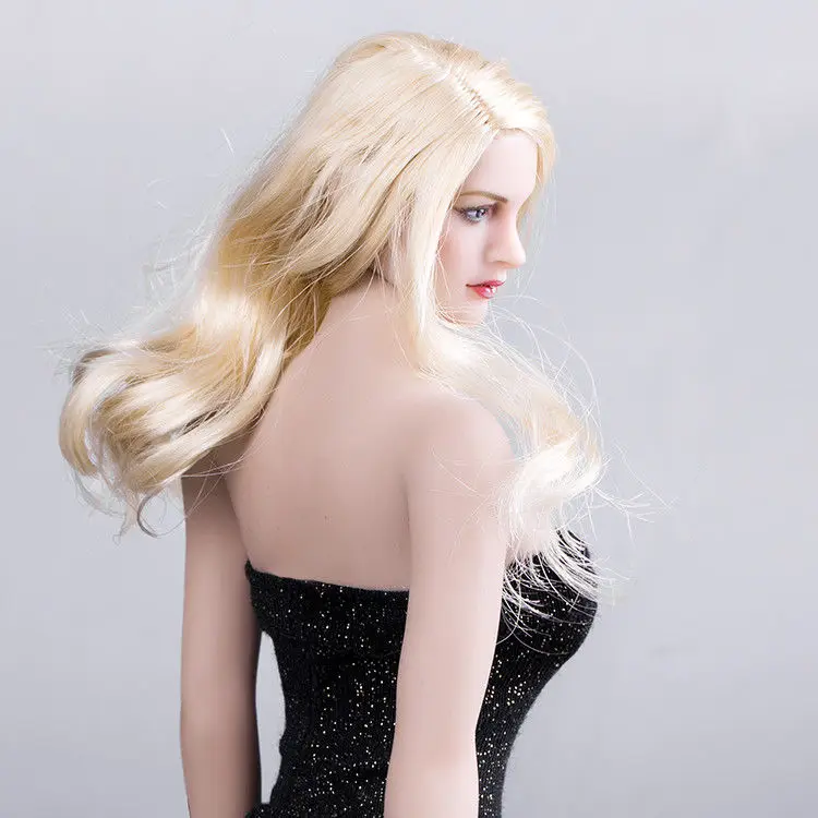 

New 1/6 KIMI KT007 European Female Head Blonde Hair for Hot Toys Phicen IN Stock