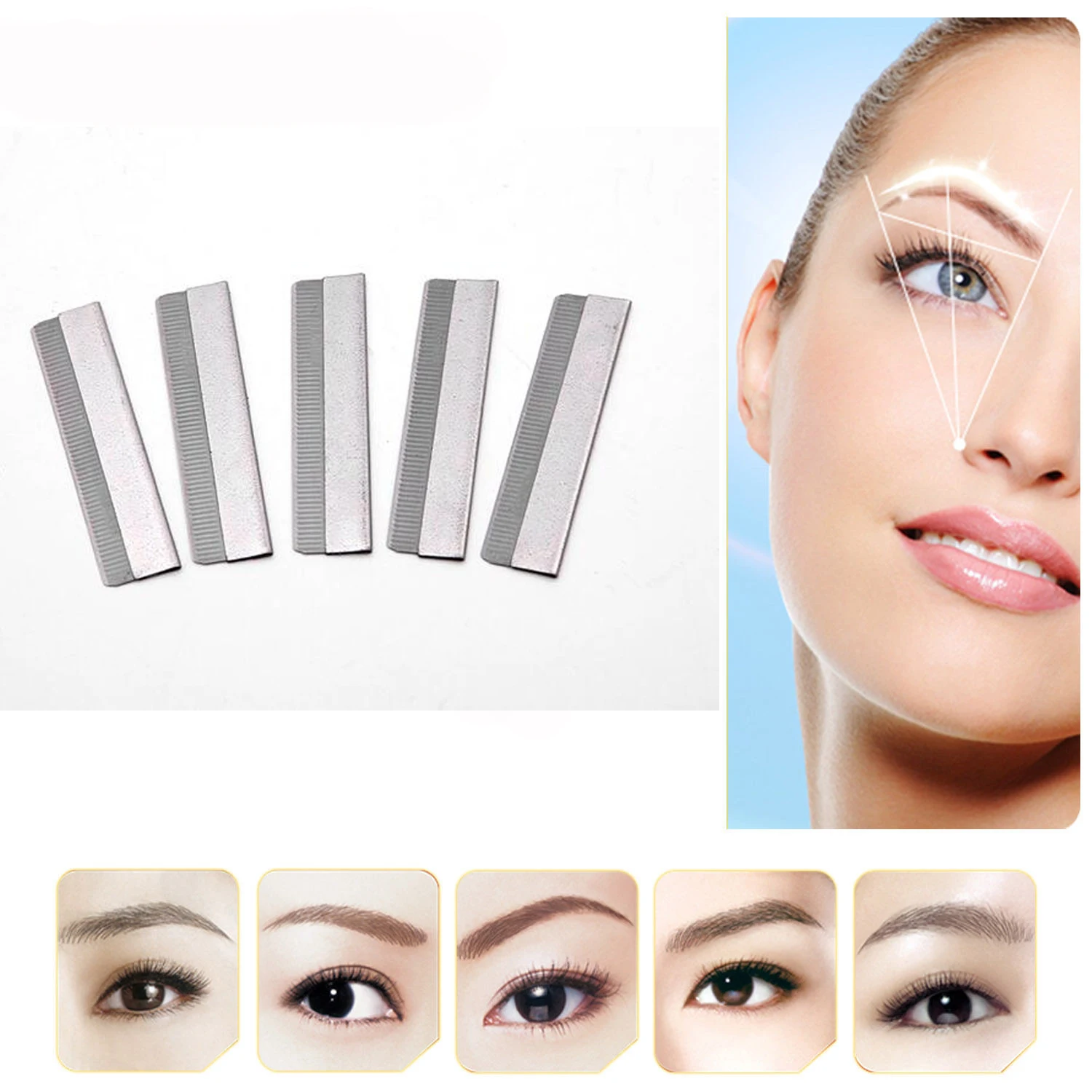 10 pcs Dedicated Scraping Eyebrow Shaping Eyebrows Plucked Razor Blade