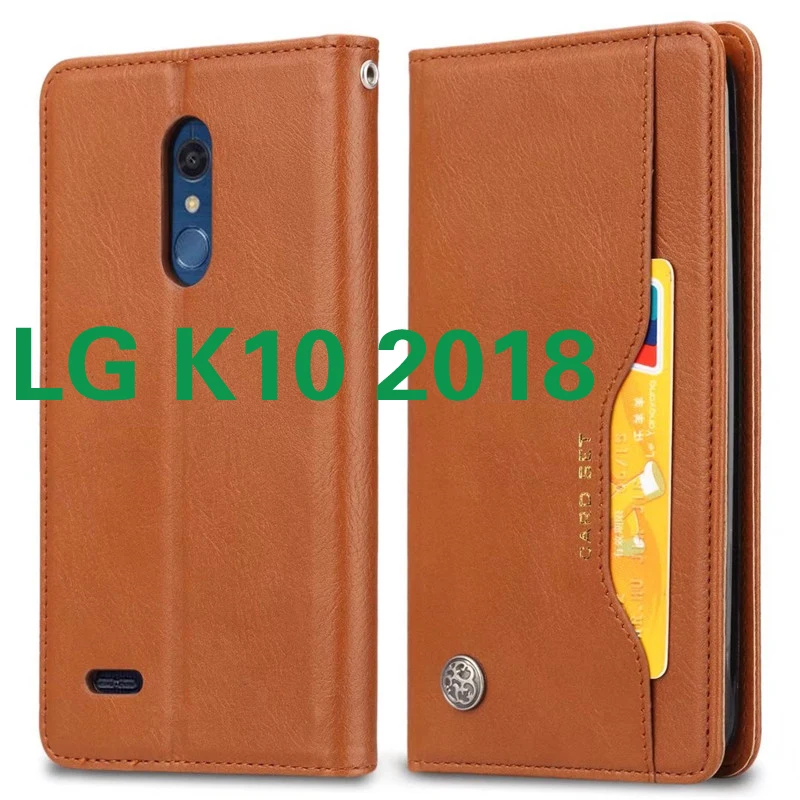 

Wallet Credit Card Slot Flip Cover Leather Case For LG K10 2018 Anti-knock Phone Cases