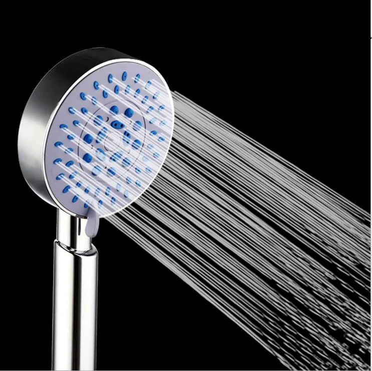Five Fuction Silica Gel Holes Shower Head Water Saving With Chrome