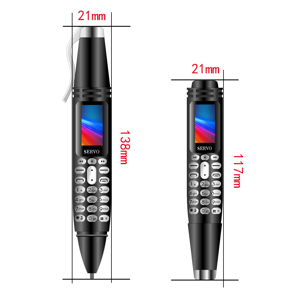 SERVO K07 ручка мини мобильный телефон 0,9" крошечный экран GSM двойная SIM камера Фонарик Bluetooth Dialer мобильные телефоны с записывающей ручкой