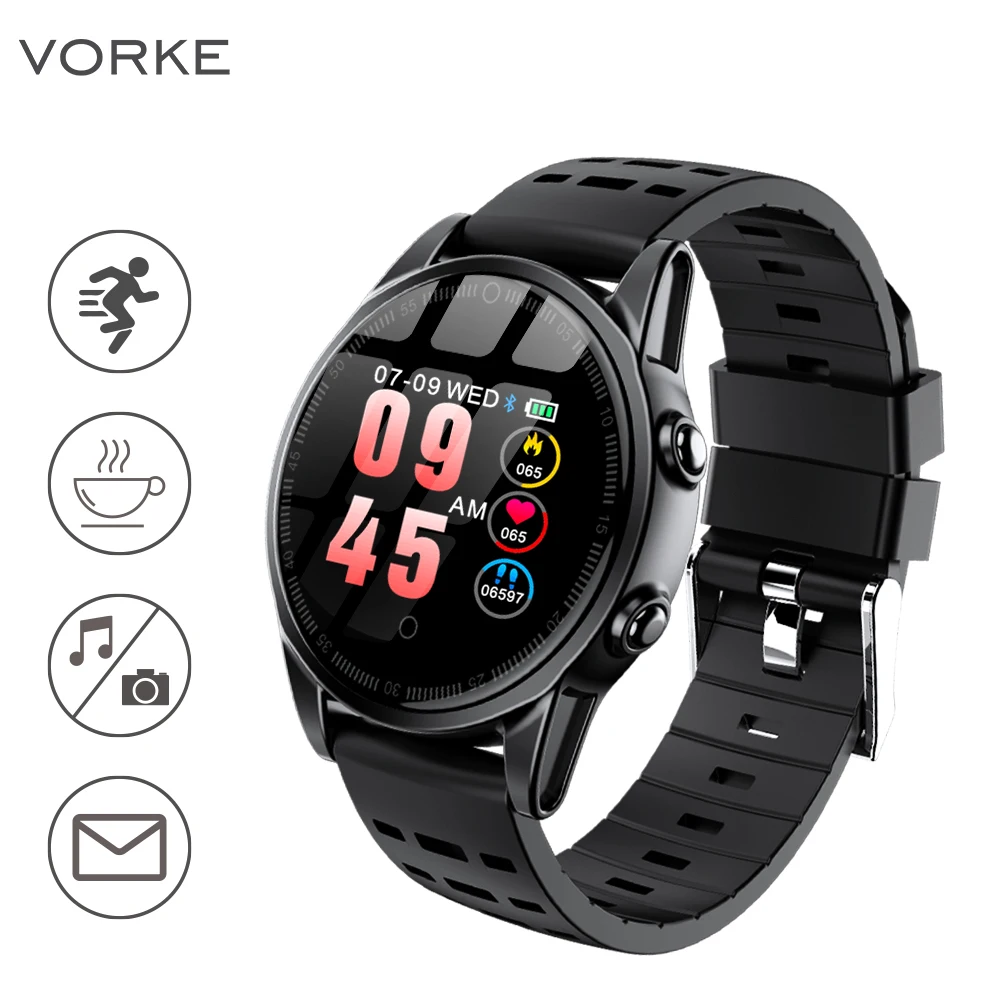

Vorke VK8 Bluetooth Smart Watch with 1.22 inches Touch Screen Activity Fitness Tracker Milanses Strap for All Smartphones PK V11