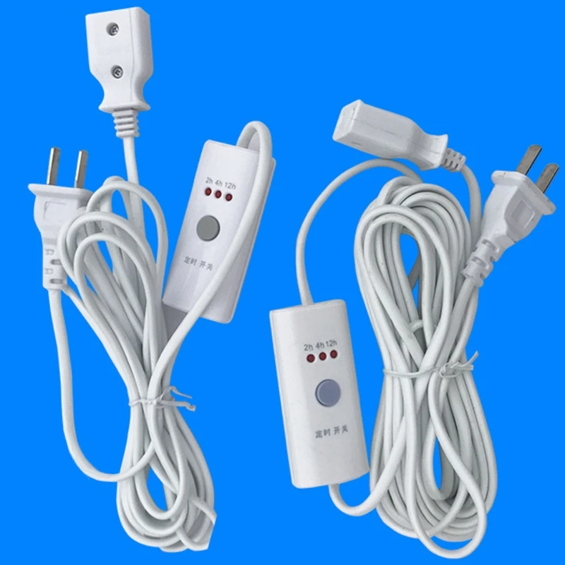 

60W US Plug 2-prong AC Power Supply Extension Cable Adapter With Timing switch