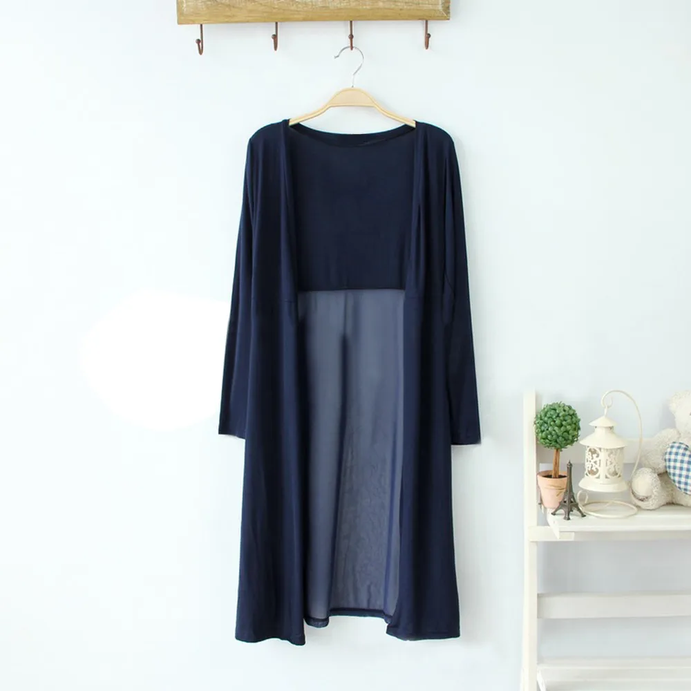 Fashion Women Chiffon Loose Black Shawl Kimono Cardigan Casual Lady Cardigans Summer Beach Cover Up Maxi Coat SEPP21