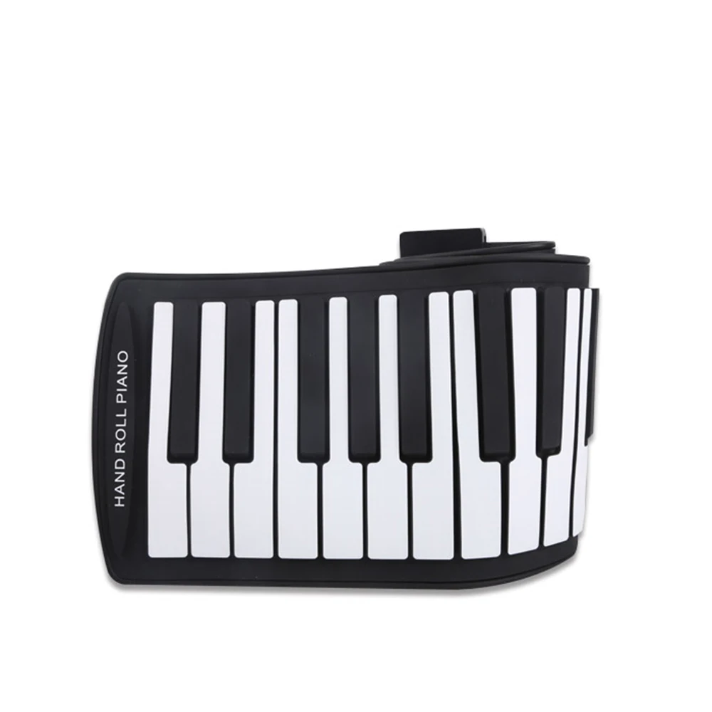 Портативная 61 клавишная скручивающаяся пианино USB MIDI клавиатура электронная