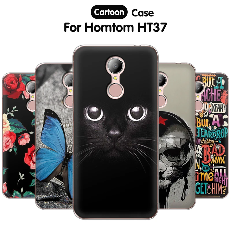 Телефон EiiMoo Capa Funda для Homtom HT37 чехол силиконовый защитный мультяшный принт Мягкая