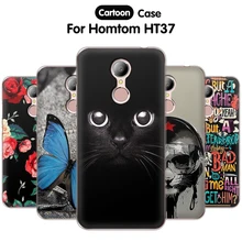 Eiimoo capa funda para homtom ht37 caso de silicone protetor dos desenhos animados impressão macia tpu volta capa para homtom ht37