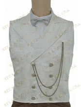 Halloween Costume Floral Double Breasted Victorian Steampunk Waistcoat