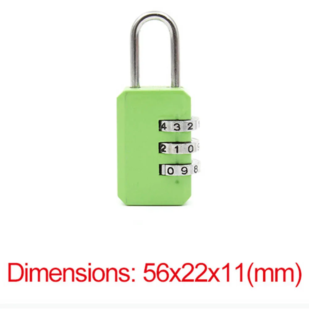 Хороший 3 цифры Циферблат Комбинации кодовый номер замок для Чемодан мешок с застежкой-молнией рюкзак сумка чемодан с выдвижными ящиками долговечные замки - Цвет: green