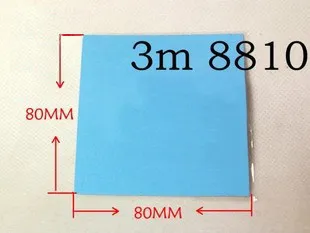 

Free Shipping 1pc 3M 8810 80mmx80mm Double-sided Thermal Adhesive Tape for LED CPU GPU Heatsink