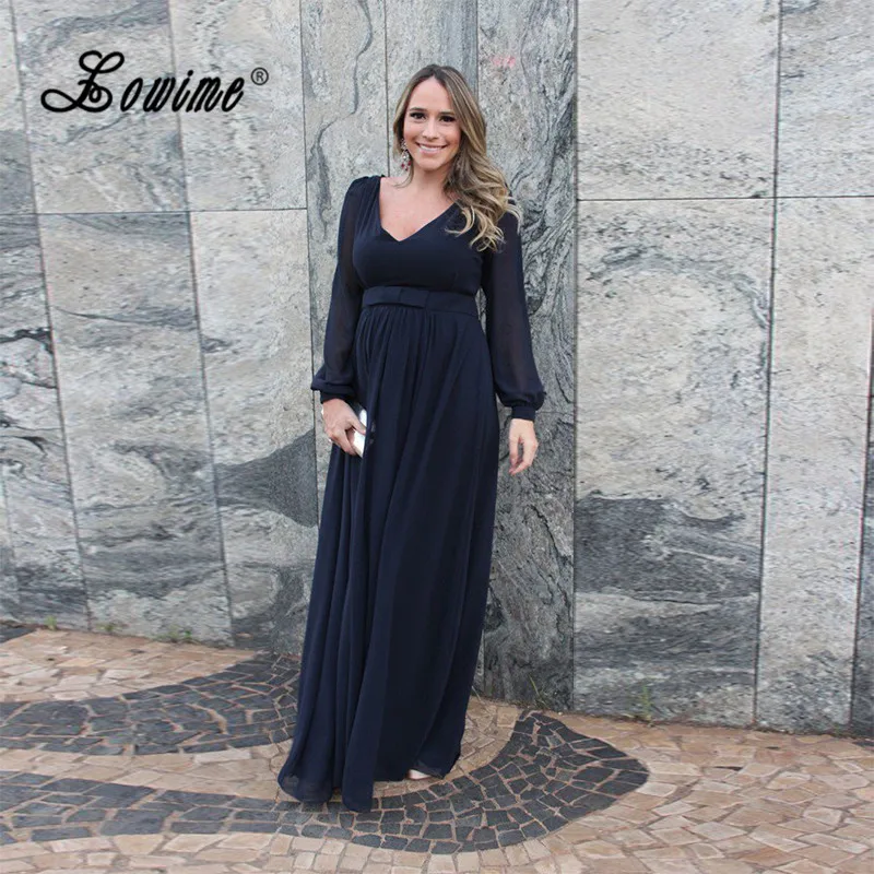 Marineblauw Chiffon Avondjurk Formele Zwangere Prom Jurk Sexy Dubbele V-hals Lange Mouw Moederschap Partij Jassen 2017 Plus Size Marineblauw Chiffon Avondjurk Formele Zwangere Prom Jurk Sexy Dubbele V-hals Lange Mouw Moederschap Partij Jassen 2017 Plus Size