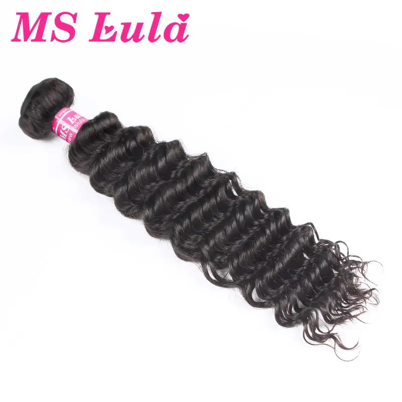 MS Lula Deep Wave Brazilian Virgin font b Hair b font 1 Bundle Natural Color 100