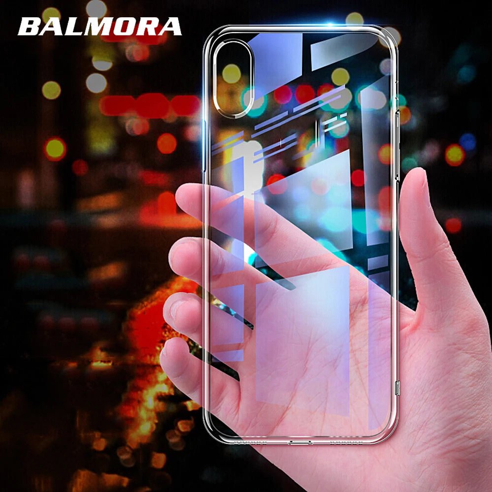 Прозрачный мягкий силиконовый чехол BALMORA из ТПУ для iPhone Xs Max XR 8 7 6 6s Plus 5 5S 5SE