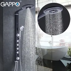 GAPPO черный смеситель для душа ABS Панель ванной смеситель для душа Панель настенный водопад душ смесителя