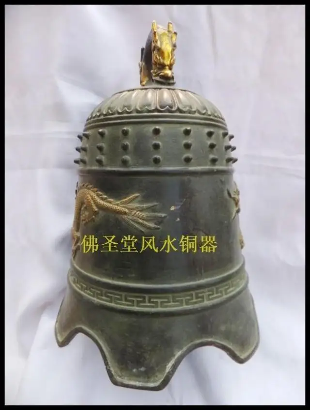 

Bronze statue copper crafts decoration tongzhong antique bronze bell Large big