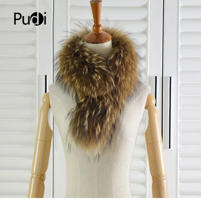 Download Aliexpress.com : Buy S141001 Genuine raccoon dog fur scarf snood natural color Scarves Neck ...