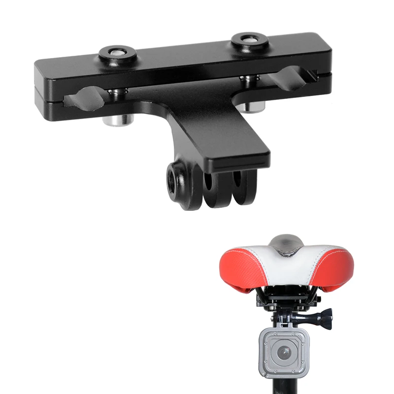 

Aluminium Alloy 2-Rail Saddle Bicycle Seat Mount for Gopro Hero 7 6 5 4 3 Black Session SJCAM SJ8 for Xiaomi Yi Eken H9R Holder