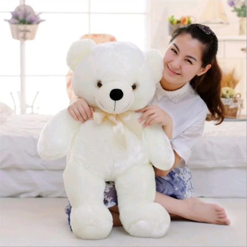 

50cm Cute Light Up Coloful Glowing Kid Baby Toy Birthday Holiday Gift Teddy Bear Stuffeed Animal Led Flashing Plush Dolls Toy
