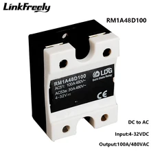 RM1A48D100 2SCR Solid State Relay DC AC 100A,Output:42-530VAC Input:5V 12V 24V DC SSR Relay,Soft Starting Relay Switch Board