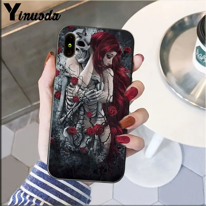 Catrina beautiful rose girl Skull Art
