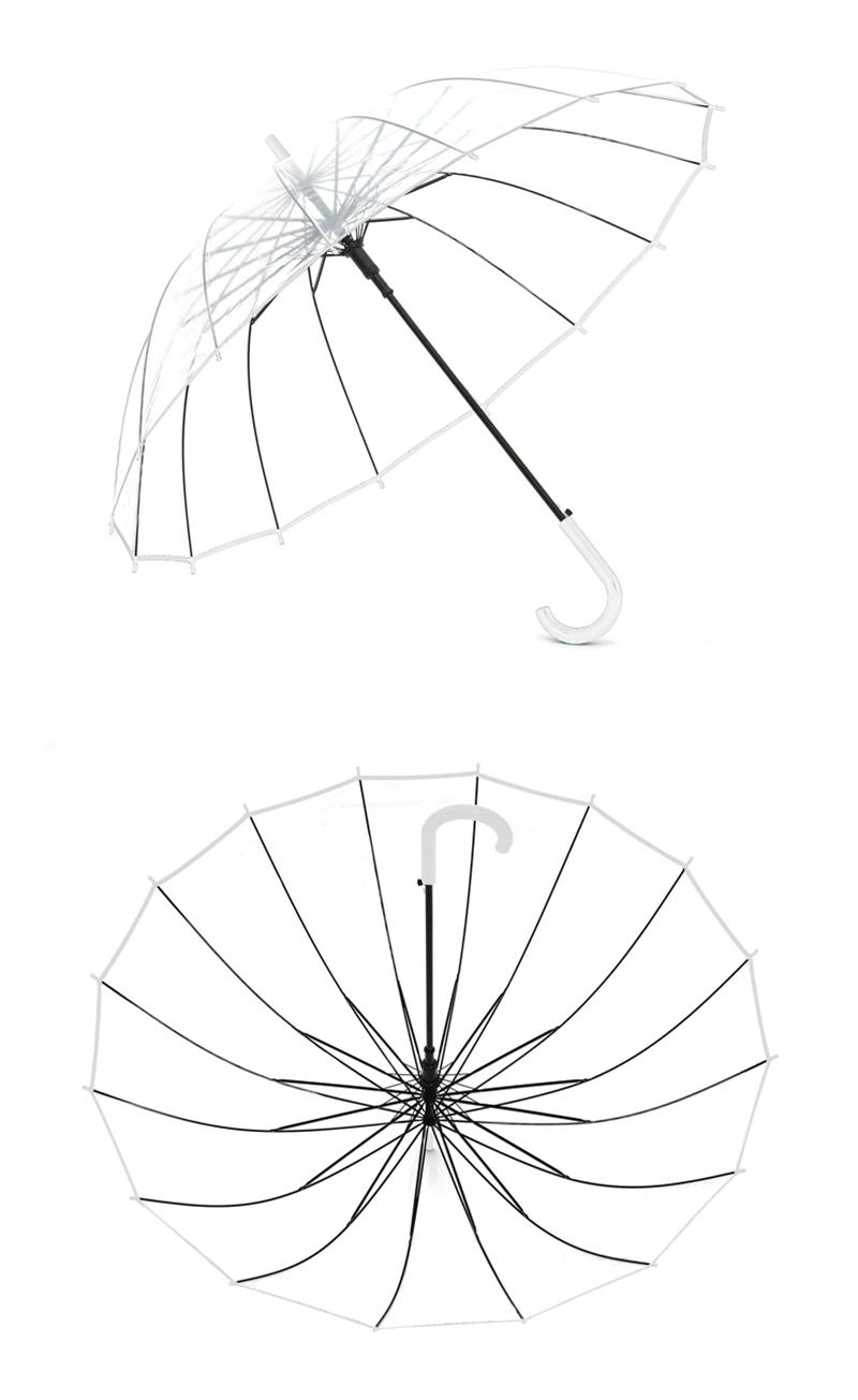 Прозрачный изгиб с длинной ручкой зонтик для дождя женский Автоматический винтажный Зонт маленький Guarda Chuva прозрачный японский зонтик 50ys093