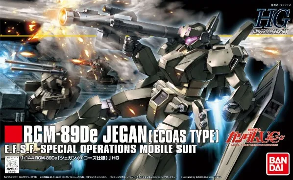 

1 pcs Bandai HGUC 123 1:144 Jegan Type RGM-89 De ECOAS Mobile Suit Assembly Model Kits action figure gunpla juguetes