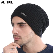 AETRUE, вязаная шапка, мужская, зимняя, шапочки, шапки для женщин, теплая, мешковатая, маска, шерстяная, Blalaclava Skullies, зимние шапки, шапочки для мужчин, шапка