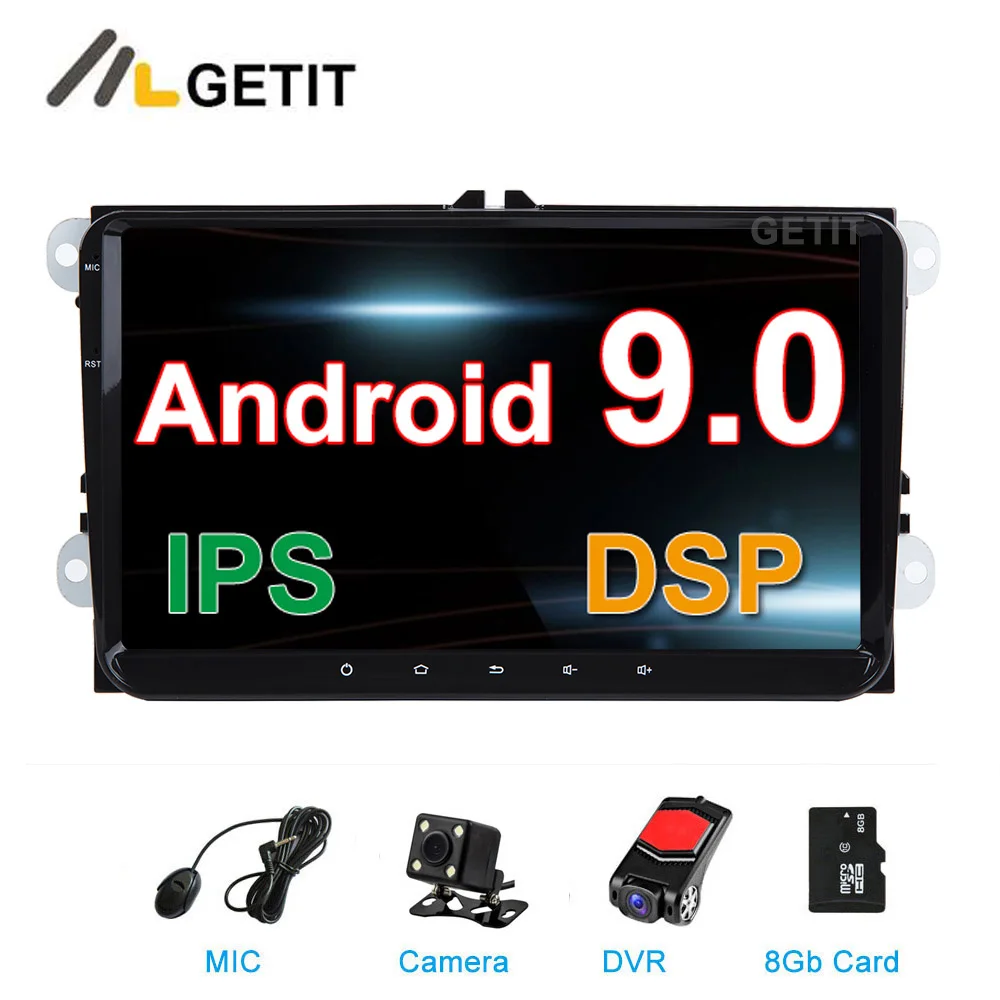 

DSP Android 9.0 Car Audio Stereo Radio GPS for VW PASSAT CC Jetta Golf 5 6 Tiguan polo Leon Toledo Touran Caddy EOS Sharan