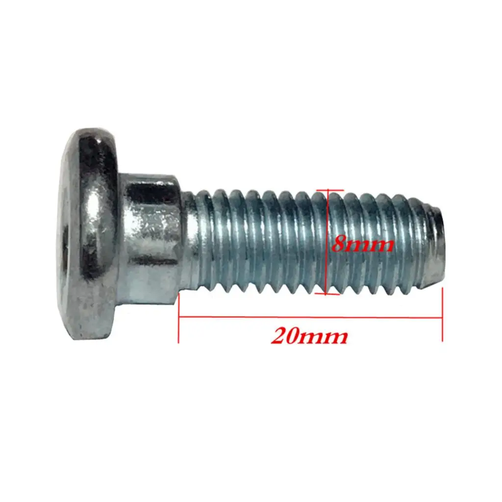 M8 x 20mm Stainless steel Bolts Screws Disc Brake Rotor Silver Screws Bolts Replacement Fits for Motorcycle Motorbike