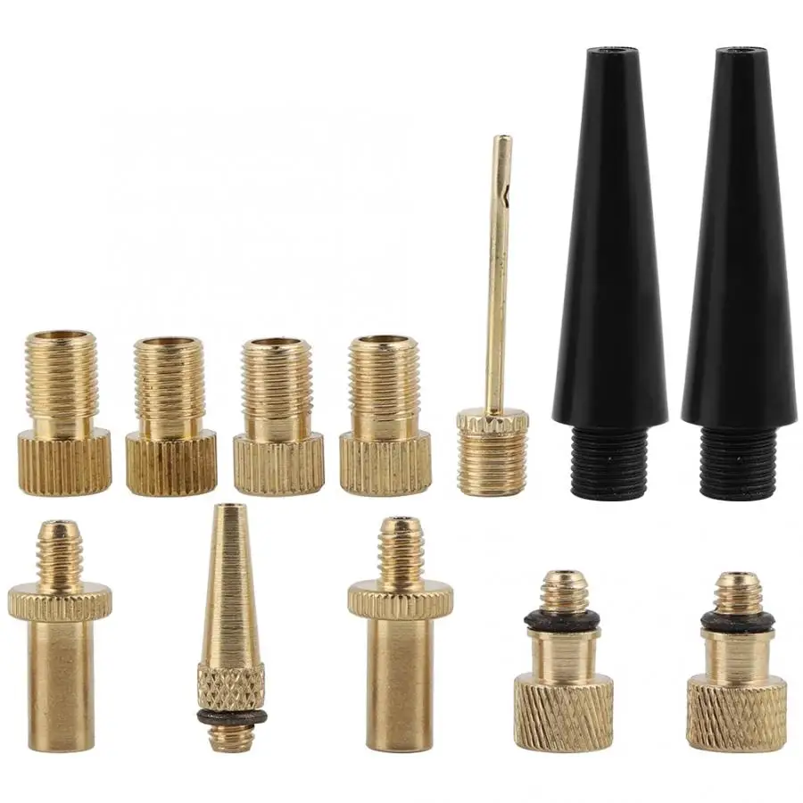 Bike Tyre Bicycle Valve Adapter Presta to Schrader Converter Pump Tube Needle