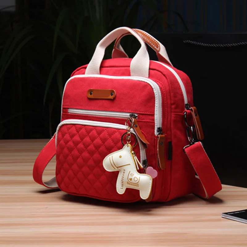 Baby Diaper Bag Canvas Mummy Large Capacity Backpack Nappy Handbag Portable Travel Maternity Women Shoulder Bag Mochila BB6016 (7)