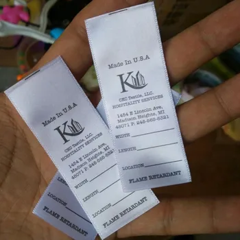 

20000pcs Custom washing instructions soft satin ribbon clothing labels print care label 3 * 8 cm