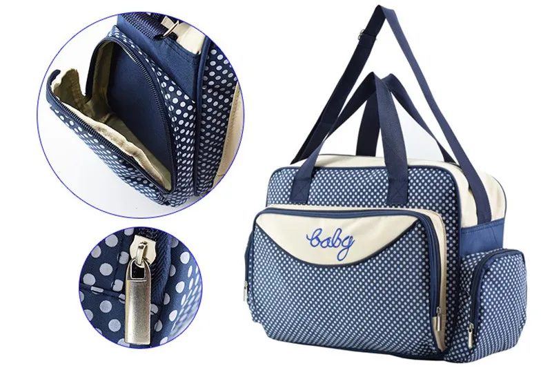 MOTOHOOD Baby Diaper Bag Organizer Baby Care Carriage Bag For Stroller Fashion Dot Multifunction Baby Bags For Mom 451530cm (2)