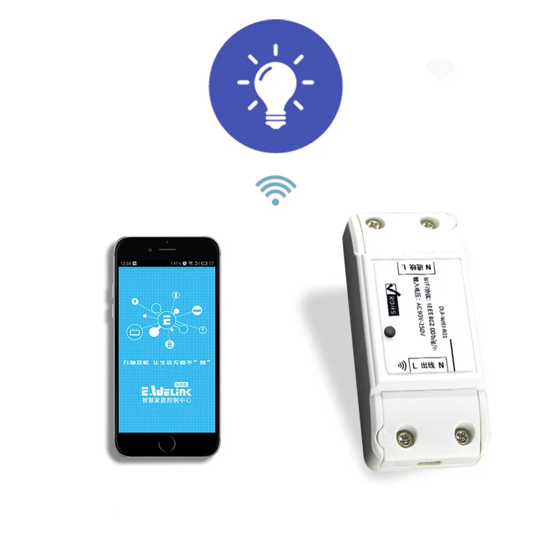 

WIFI Wireless Smart Power Switch, Remote Control,Automation Relay Module, Common Home Modification Diy Parts for Home Light