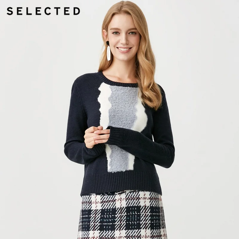 Женский шерстяной вязаный свитер | 418413503 - Цвет: ELECTRIC BLUE