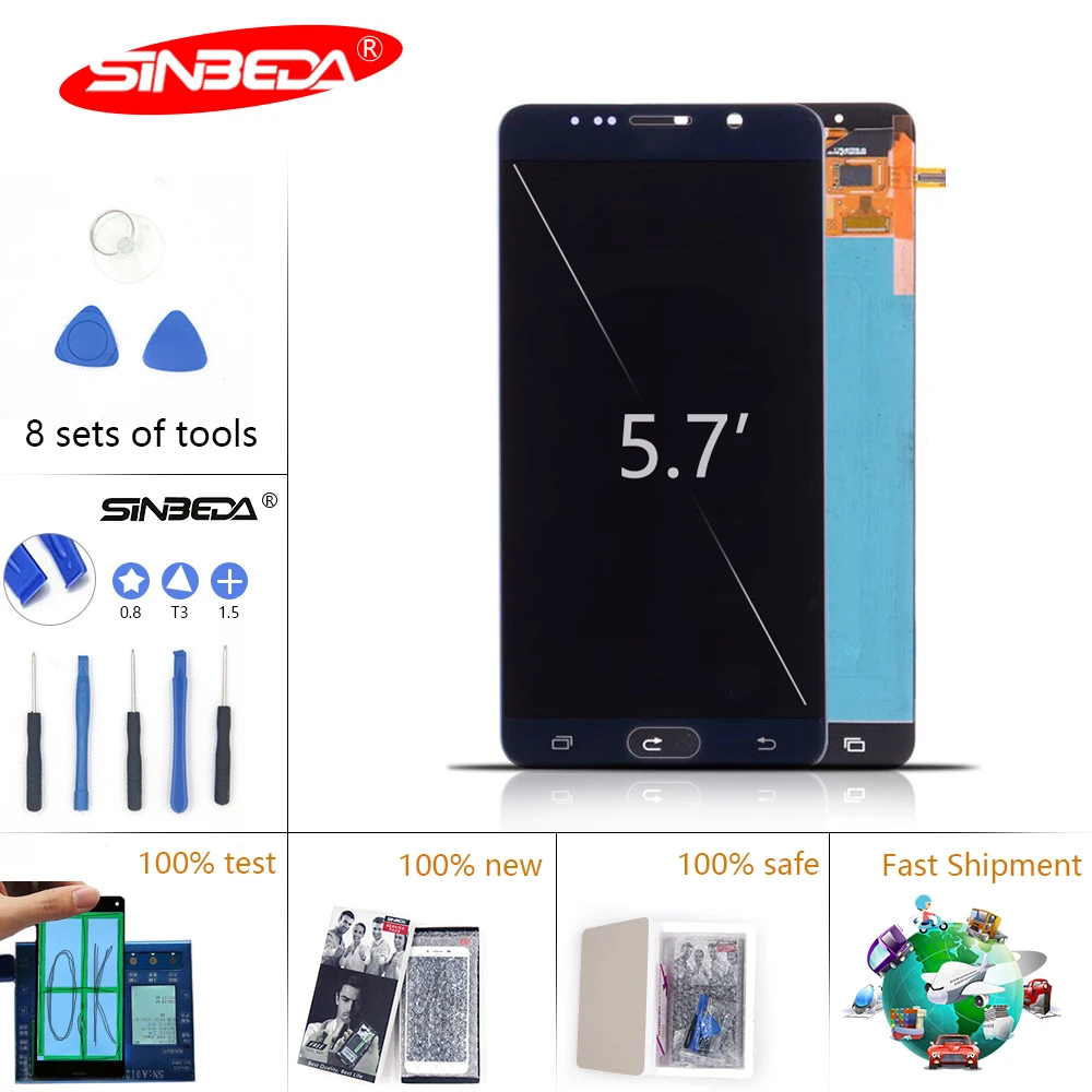 5 7 &quotSuper Amoled Sinbeda для SAMSUNG Galaxy Note дисплей ЖК сенсорный экран Note5 N920A N9200 SM N920