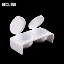 ROSALIND 1 шт. акриловая пудра блюдо пластиковая чаша чашка с крышкой Блеск акриловая пудра для ногтей ручка для мытья ногтей Инструменты для укладки