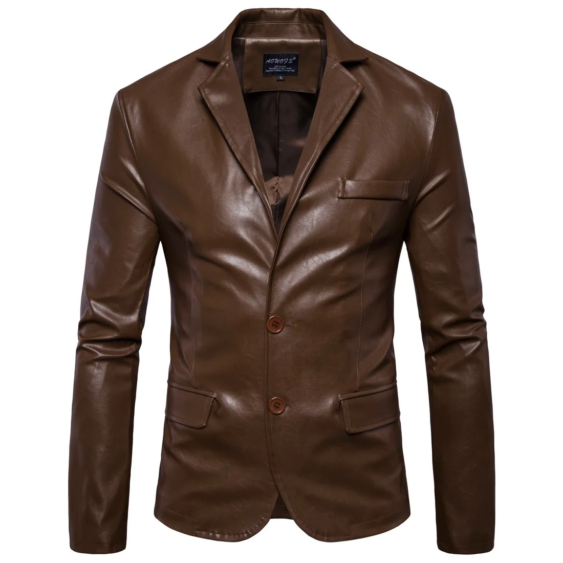 Men Leather Jackets Suit Blazers Coats New Men Outwear PU Leather Coats